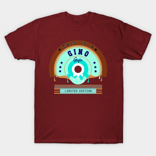 Gino Name Style T-Shirt by Suryaraj